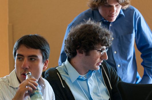 students taking a break
